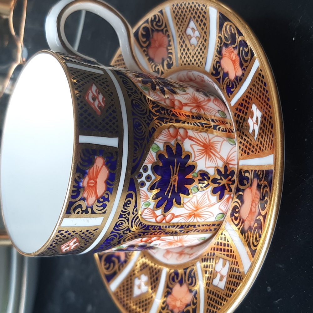 Antique 1933 Old Imari, Royal Crown Derby cup and saucer